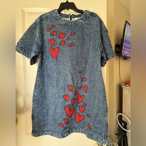 NWT Anthropologie denim heart dress! Size medium